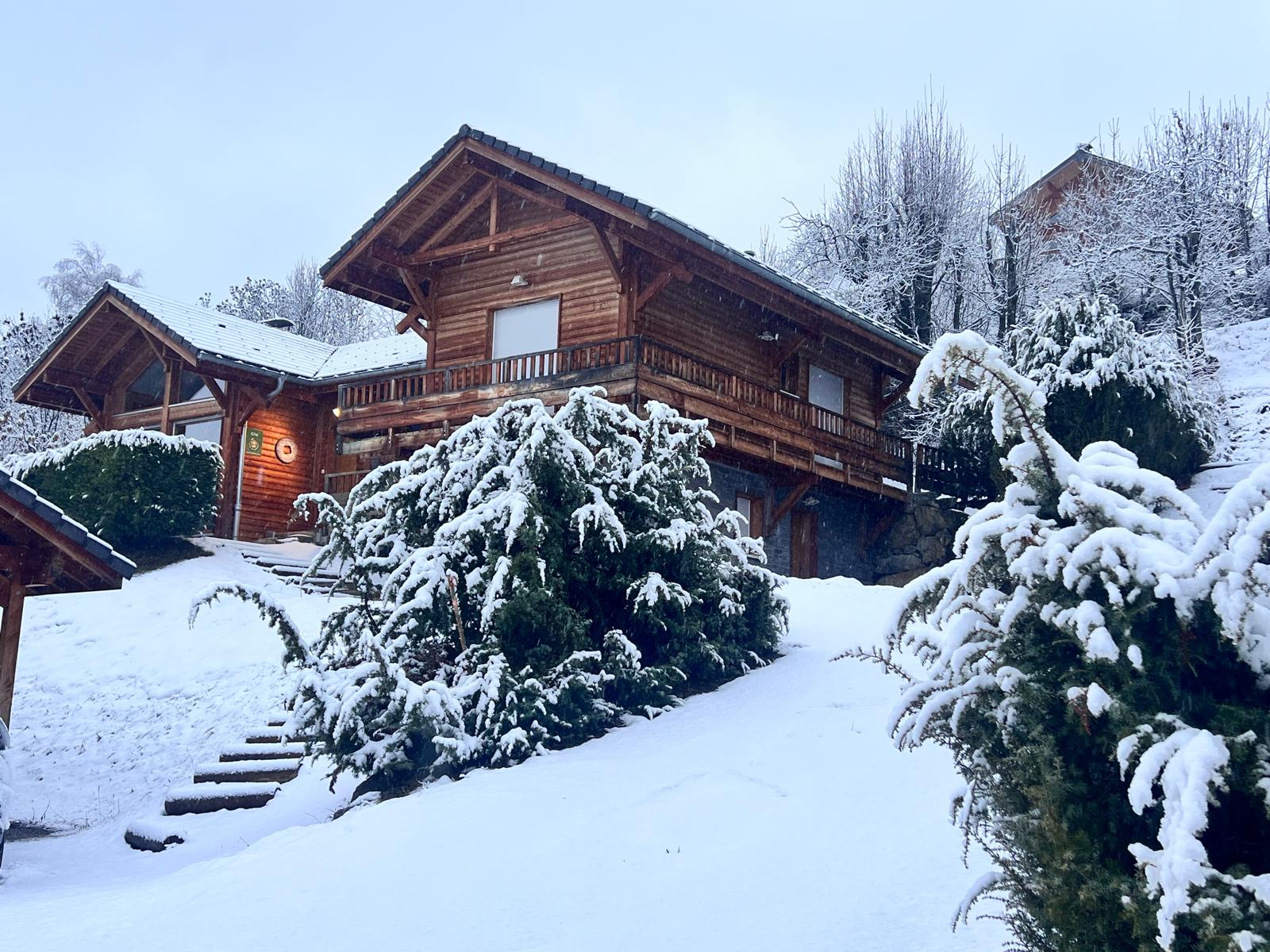 Vue hivernale du Chalet L'Écrin